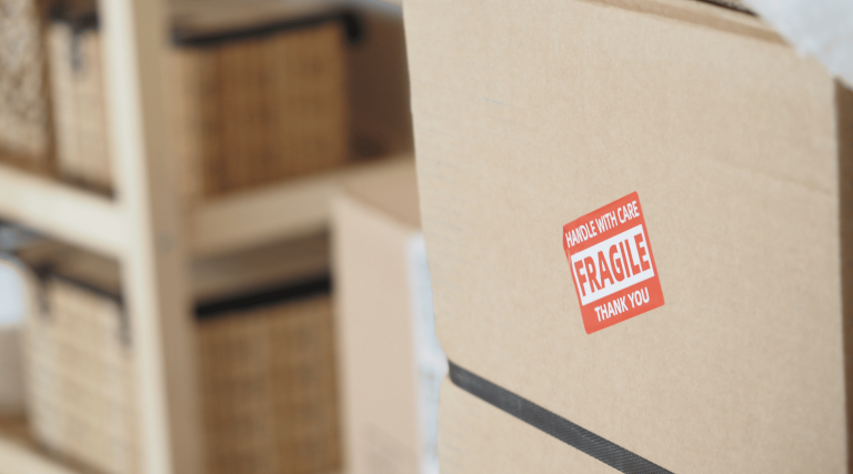 Image of Fragile Items in Box for House Moving at Packers Xpress